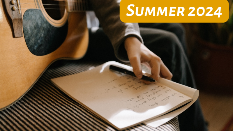 summer songwriting index card